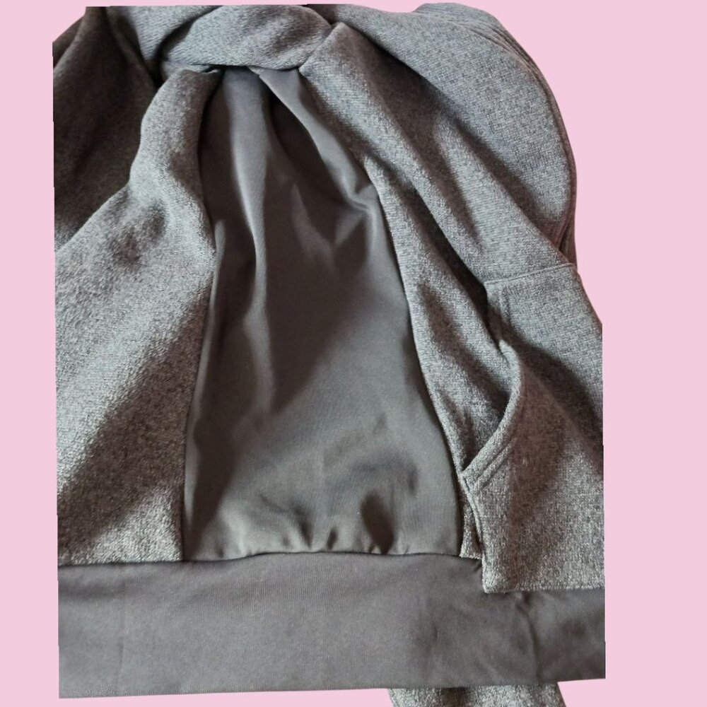 Adidas Climalite Run Hoodie Jacket Mens Full-Zip  With  Pockets Charcoal Large - Picture 15 of 16